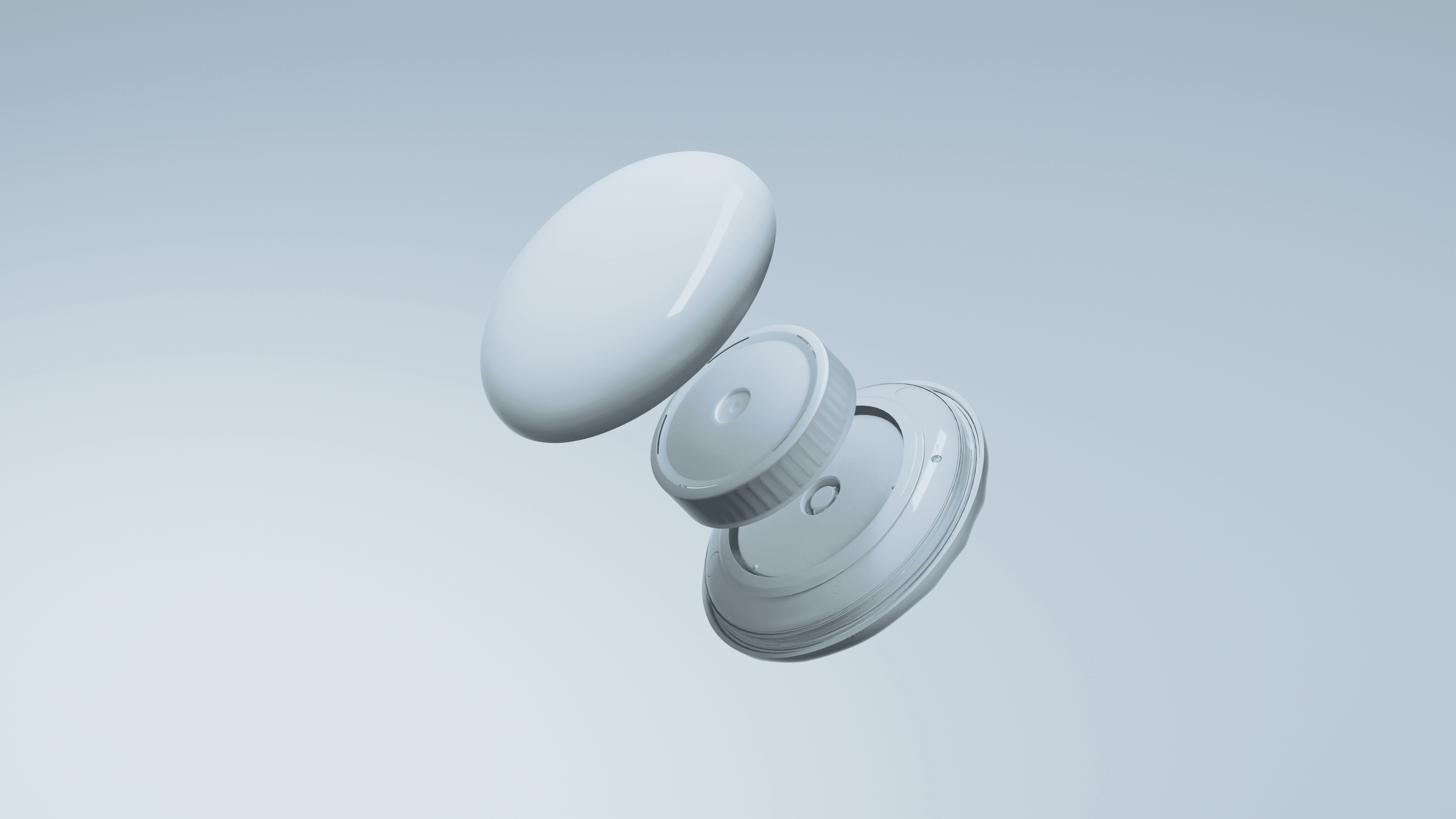 Technical product render production for Withings U-Scan cartridge system, managed by Manuel Astorga.