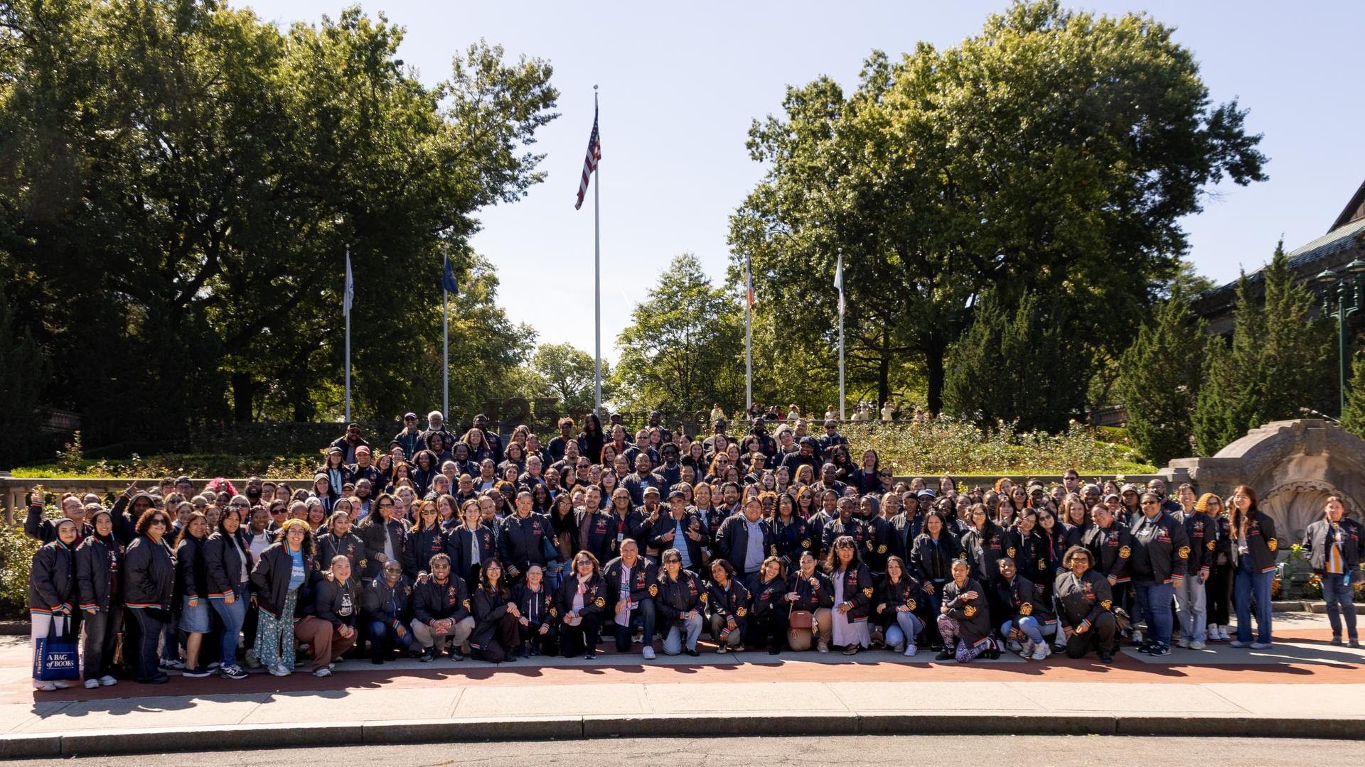 Staff photo of Grand Street Settlement staff at the Bronx Zoo.