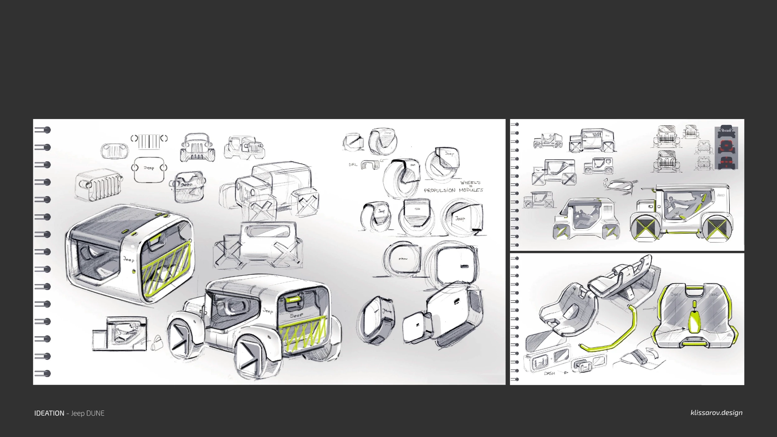Jeep dune ideation sketches