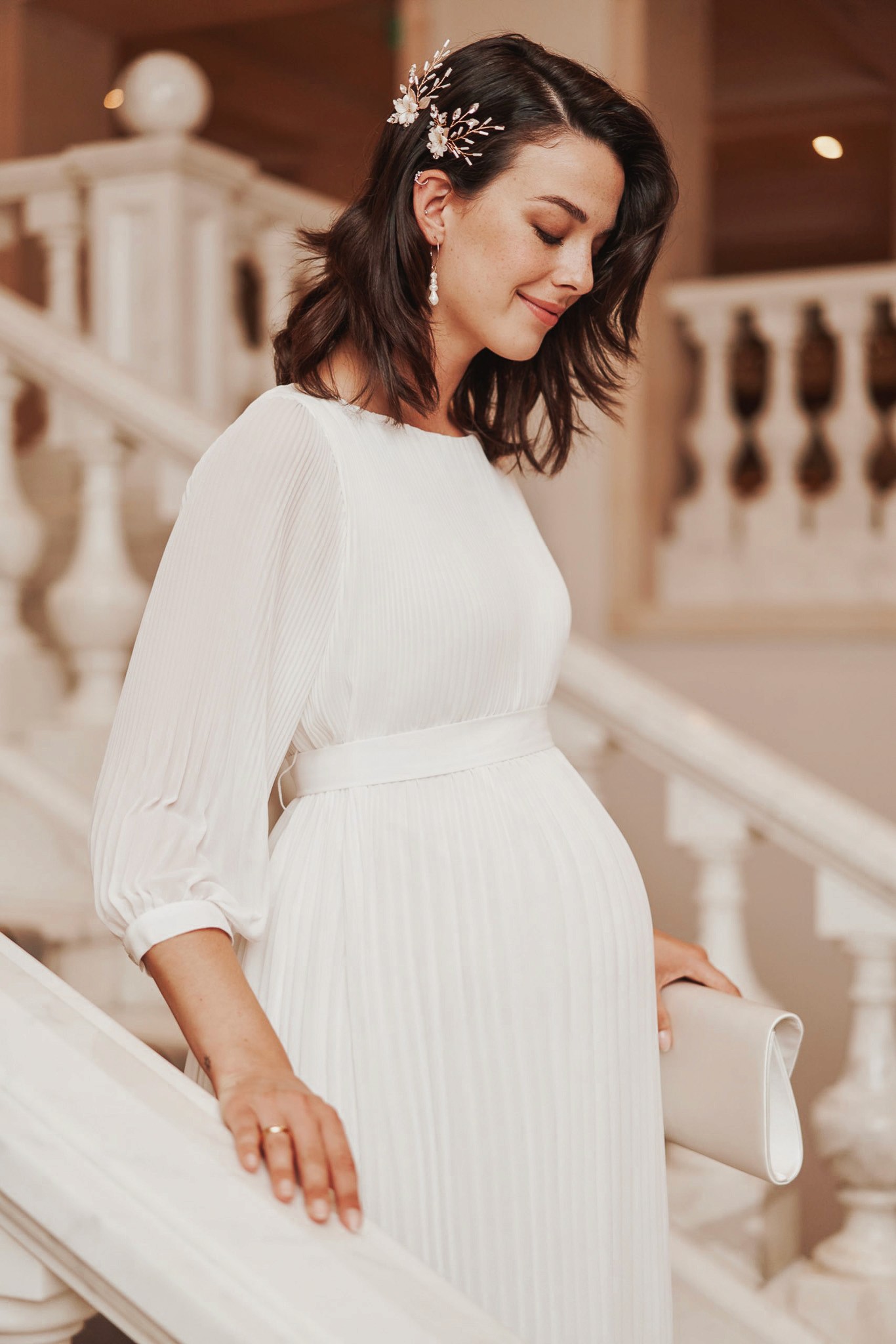 Standesamtkleid für Schwangere