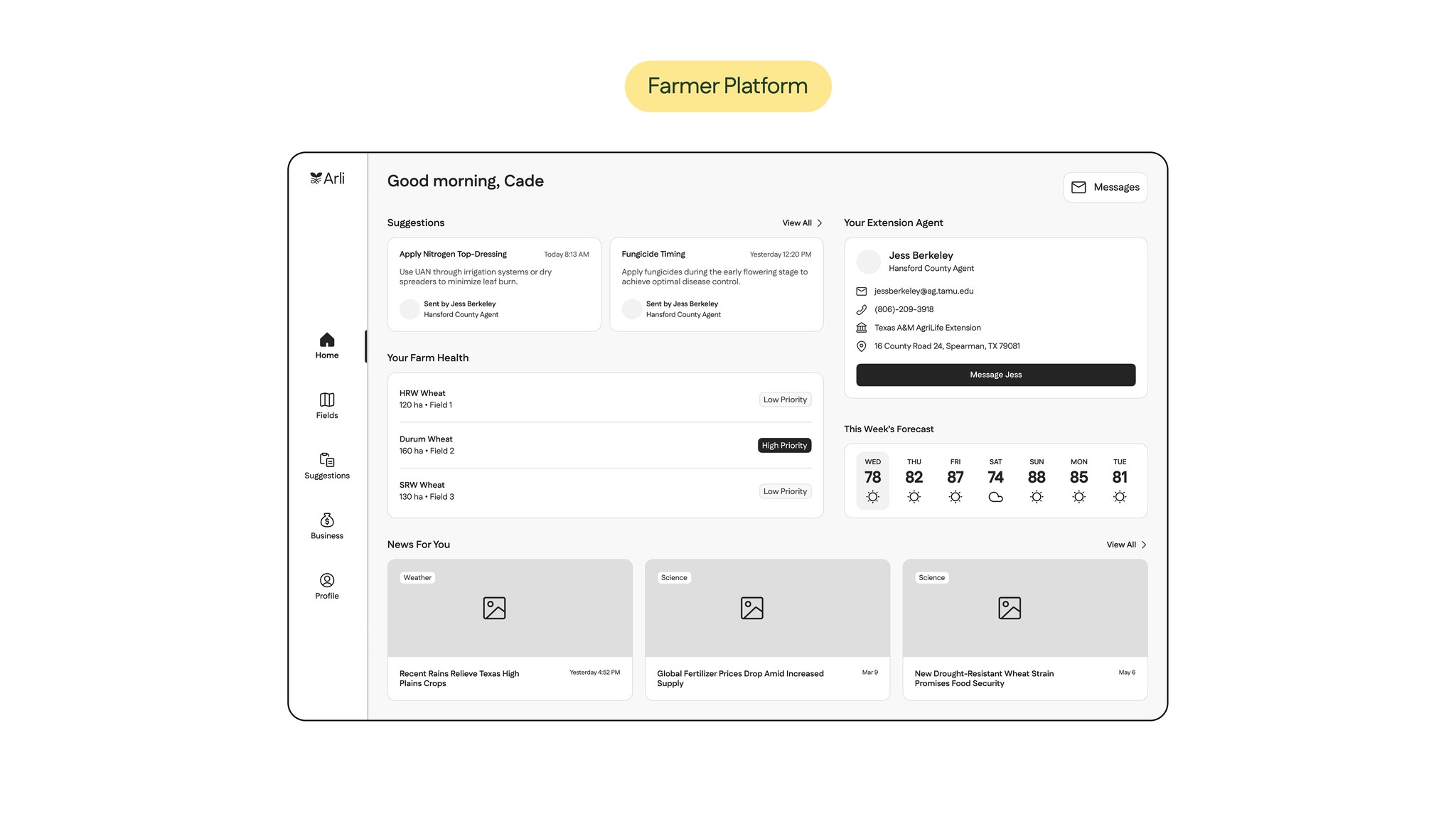 arli farmers view desktop