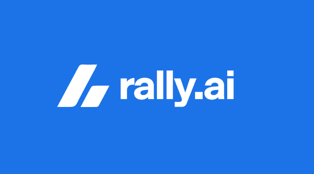 Rally AI brand identity project by David Alex — blue logo design for an AI-powered platform