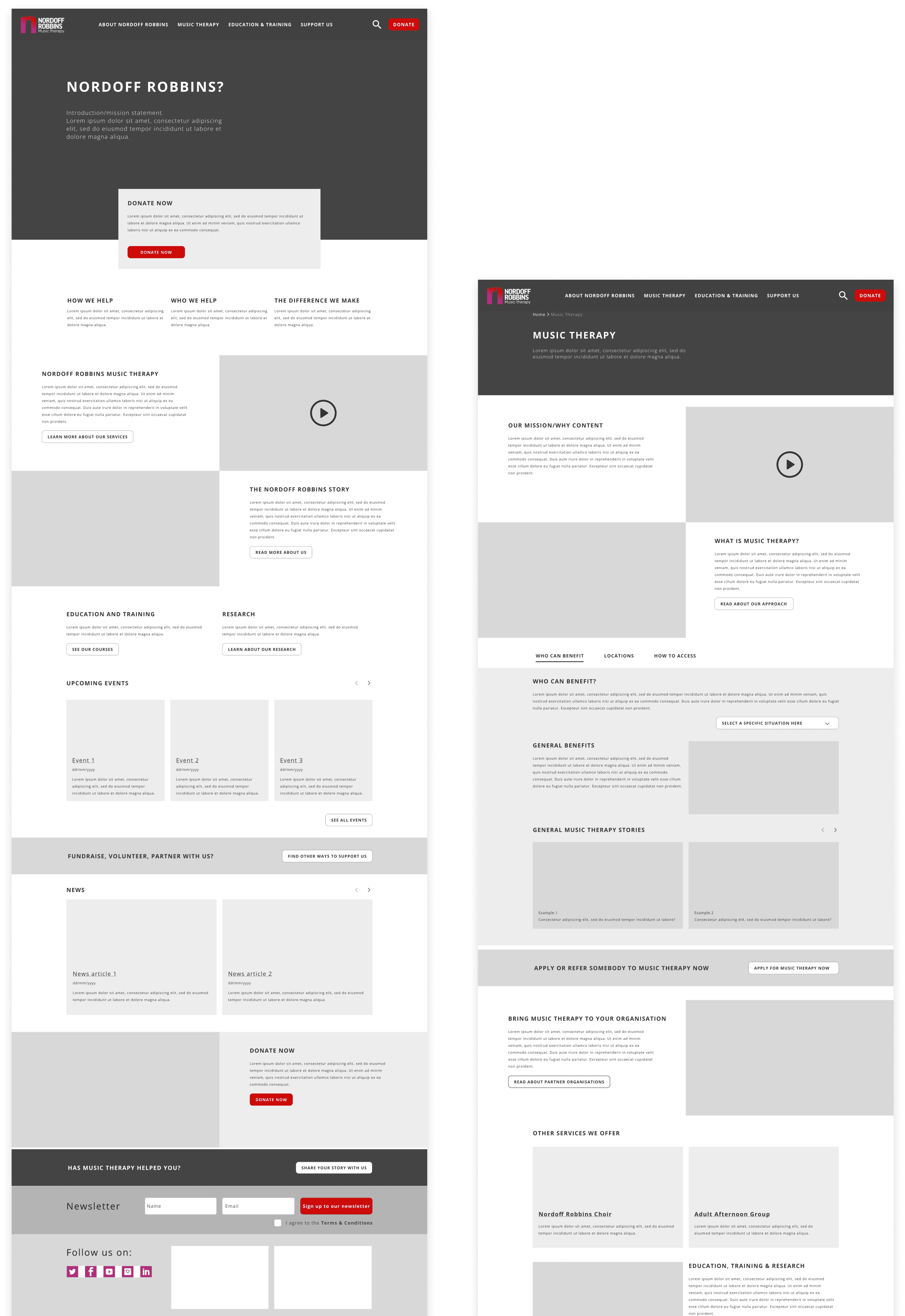 NR wireframes