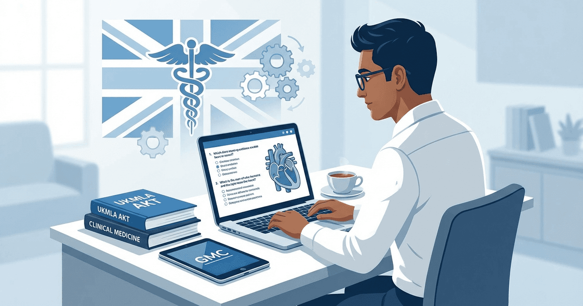 Cover: UKMLA AKT Preparation Guide for IMGs: How to Pass on Your First Attempt in 2026