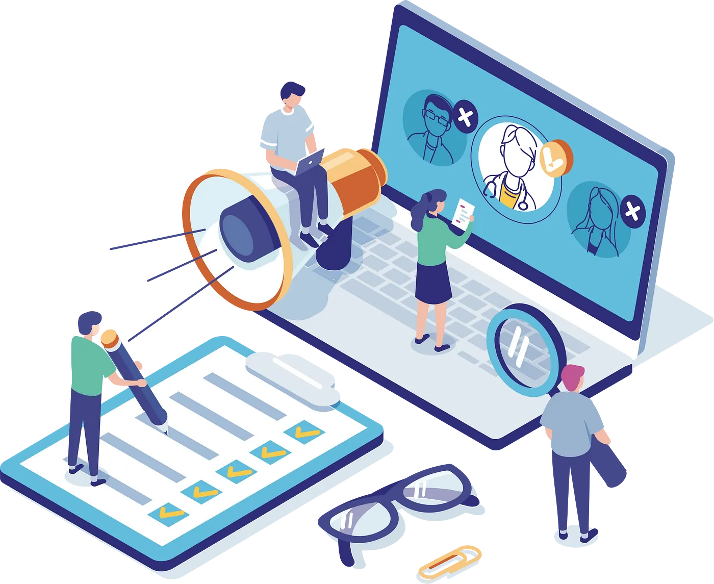 group of people making doctor discussion guide