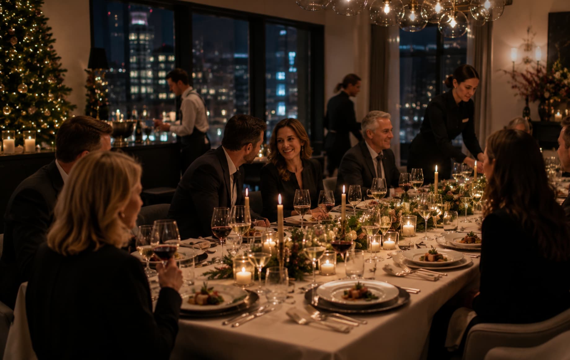 Exclusief kerstdiner voor directie en zakelijke relaties in stijlvolle private dining setting