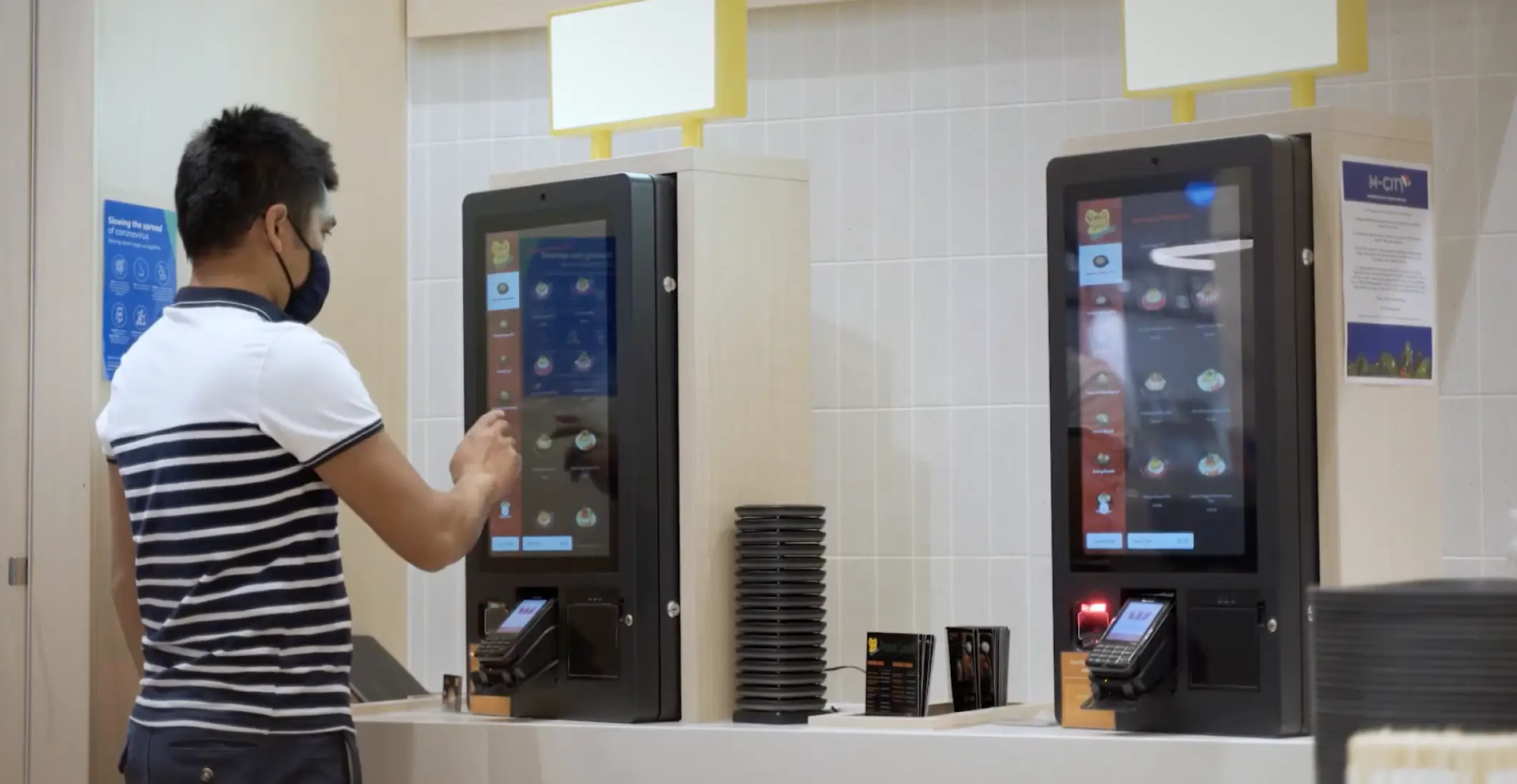 countertop kiosk at pepper lunch