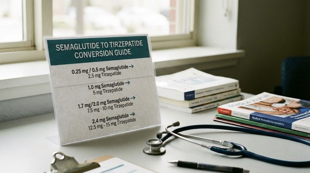Semaglutide to tirzepatide conversion chart