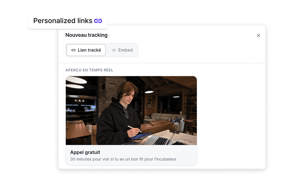 Gauge showing levels of user engagement, with tags for high and low engagement percentages.