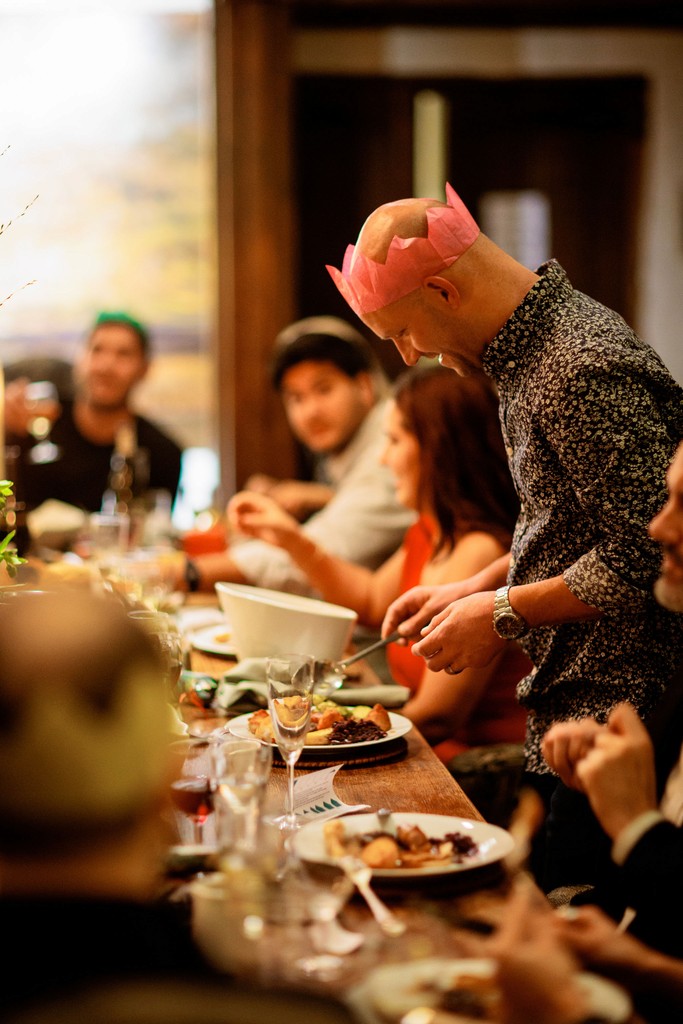 Candid team moments during festive games