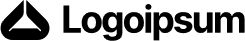 A sleek, minimalist black and white logo featuring a triangular geometric shape and the text "Logoipsum," conveying a modern and professional design.