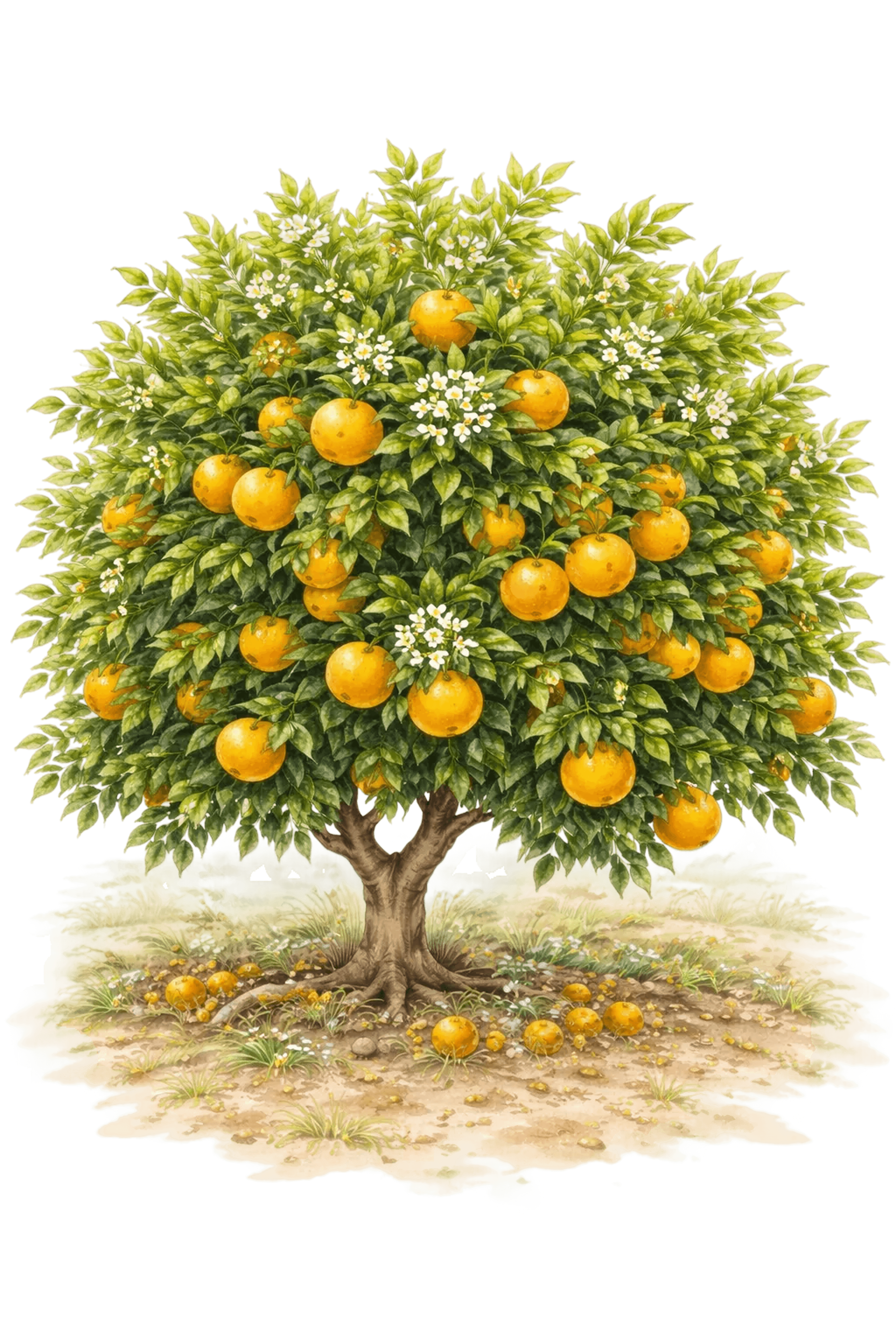 Vineyard rows with green leafy vines, sunlit. Pathway between rows. Dark sky above.