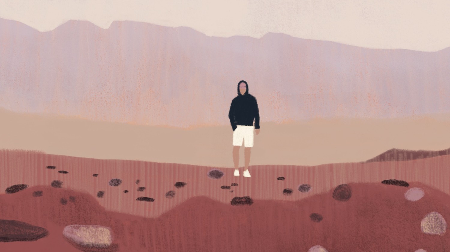 Detail of "Tenerife 01" — digital illustration by Katarzyna Księżopolska
