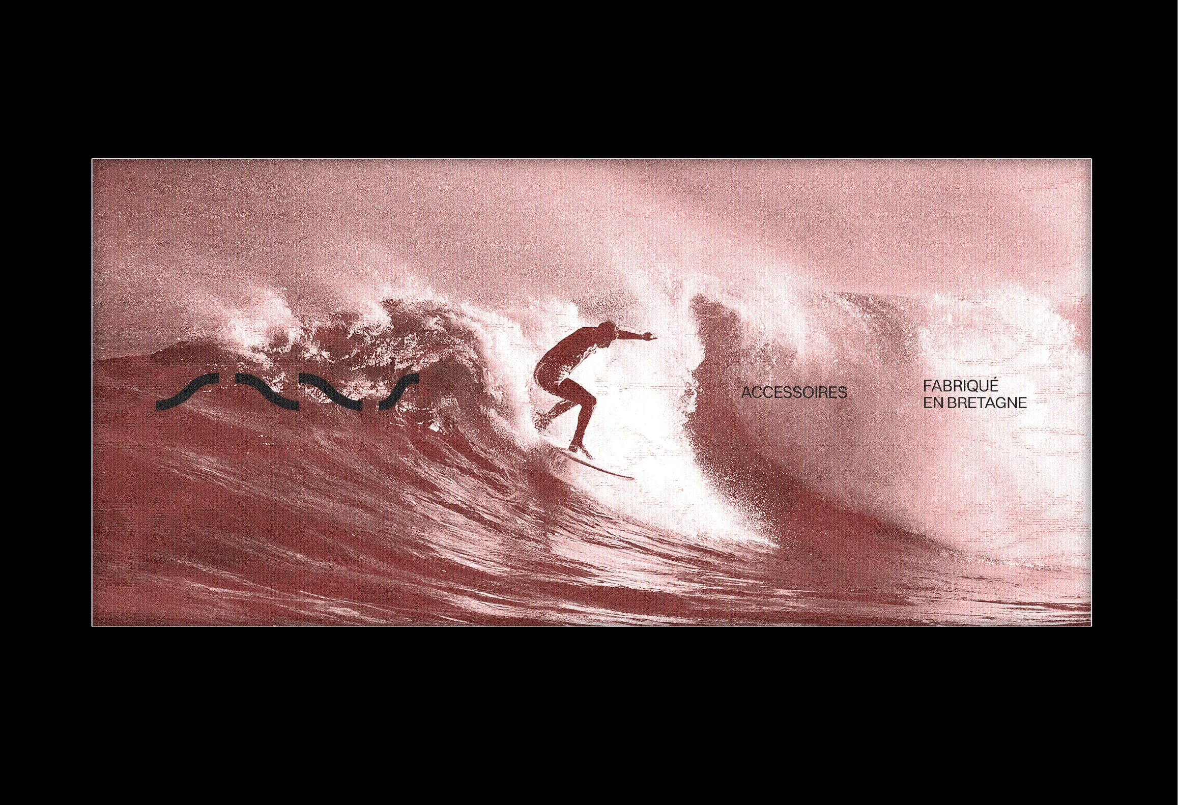 Bandeau publicitaire d'une marque de surf