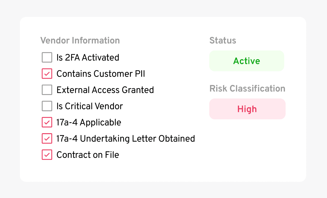 Logs for Vendor Compliance
