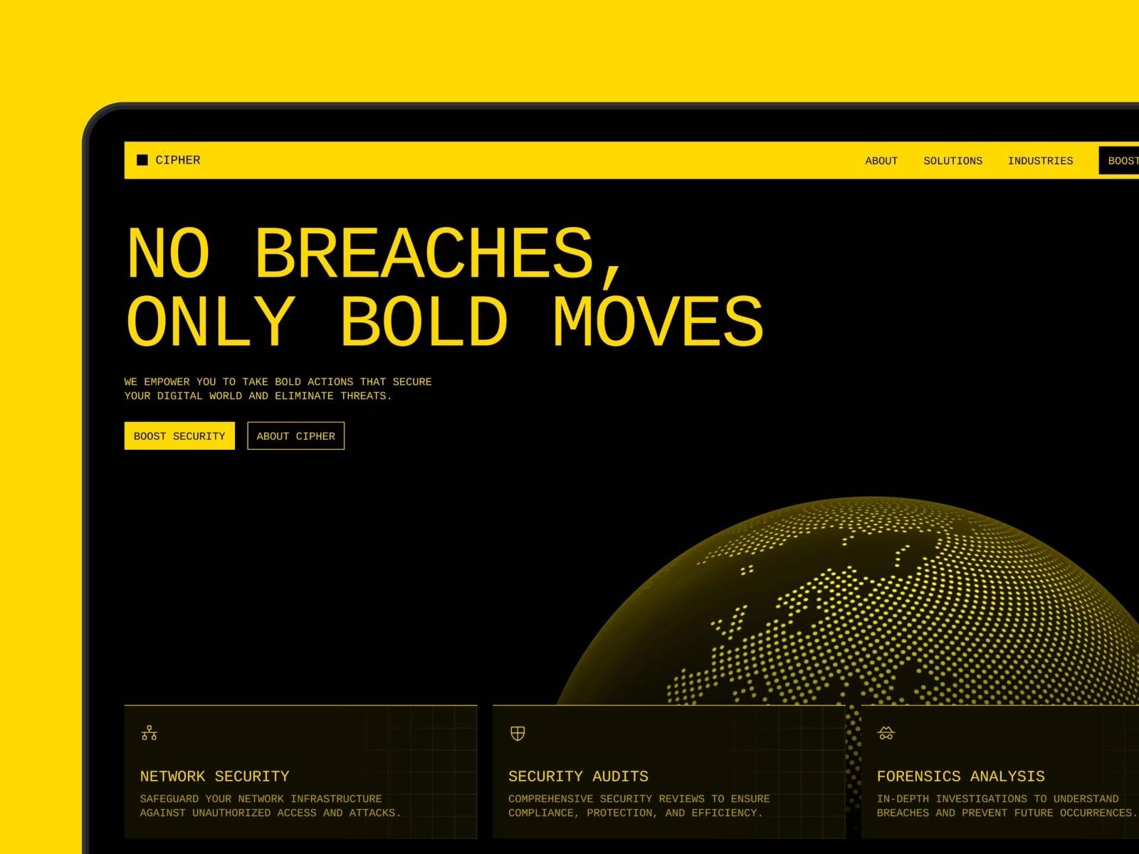 cipher modern cybersecurity company template
