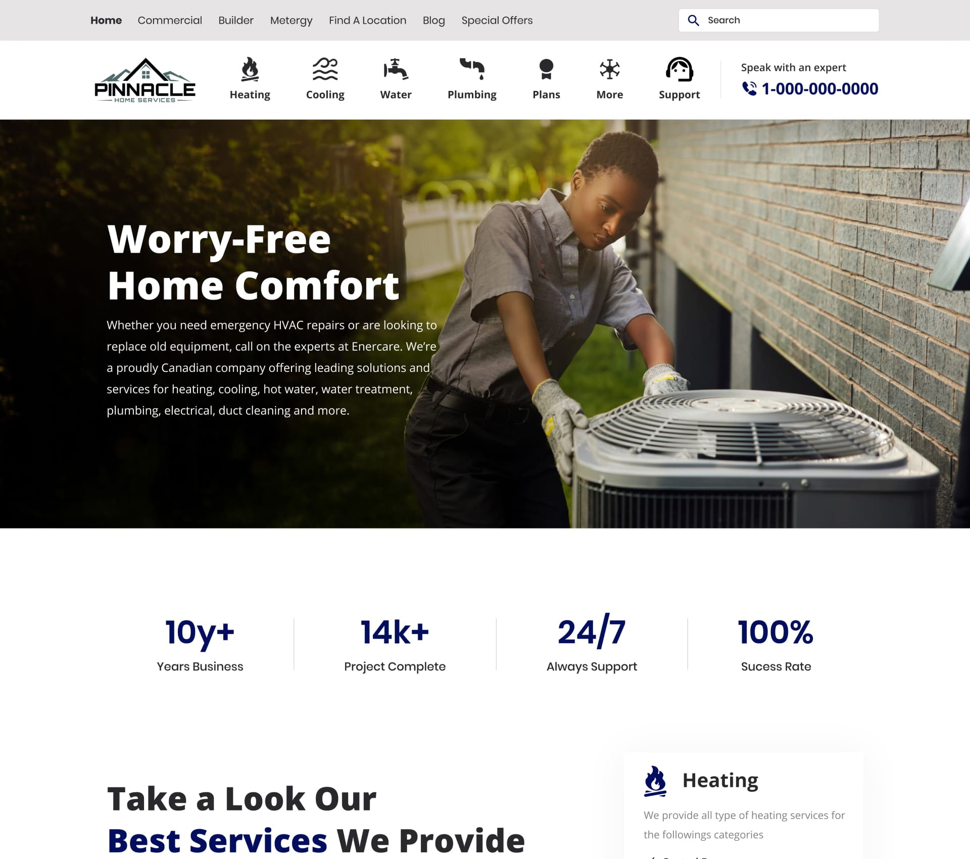 home comfort service website design for HVAC and repair service companies | StackAura
