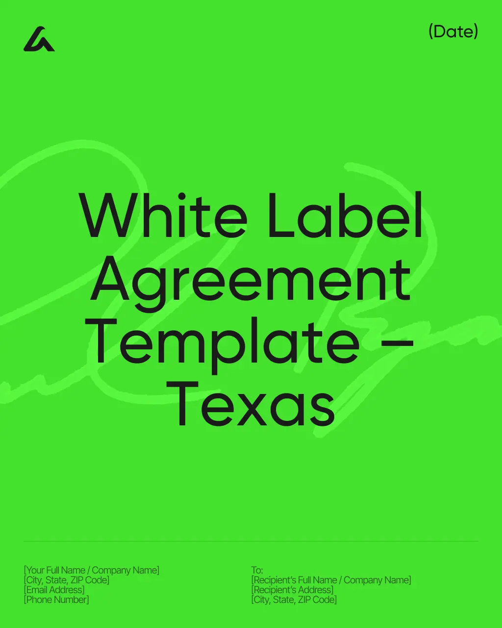 White Label Agreement Template – Texas