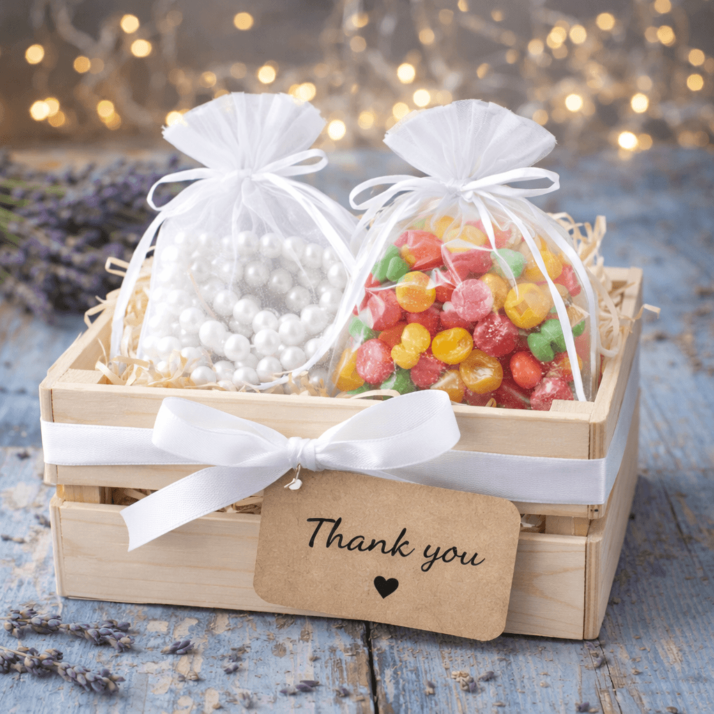 woreczki z organzy białe