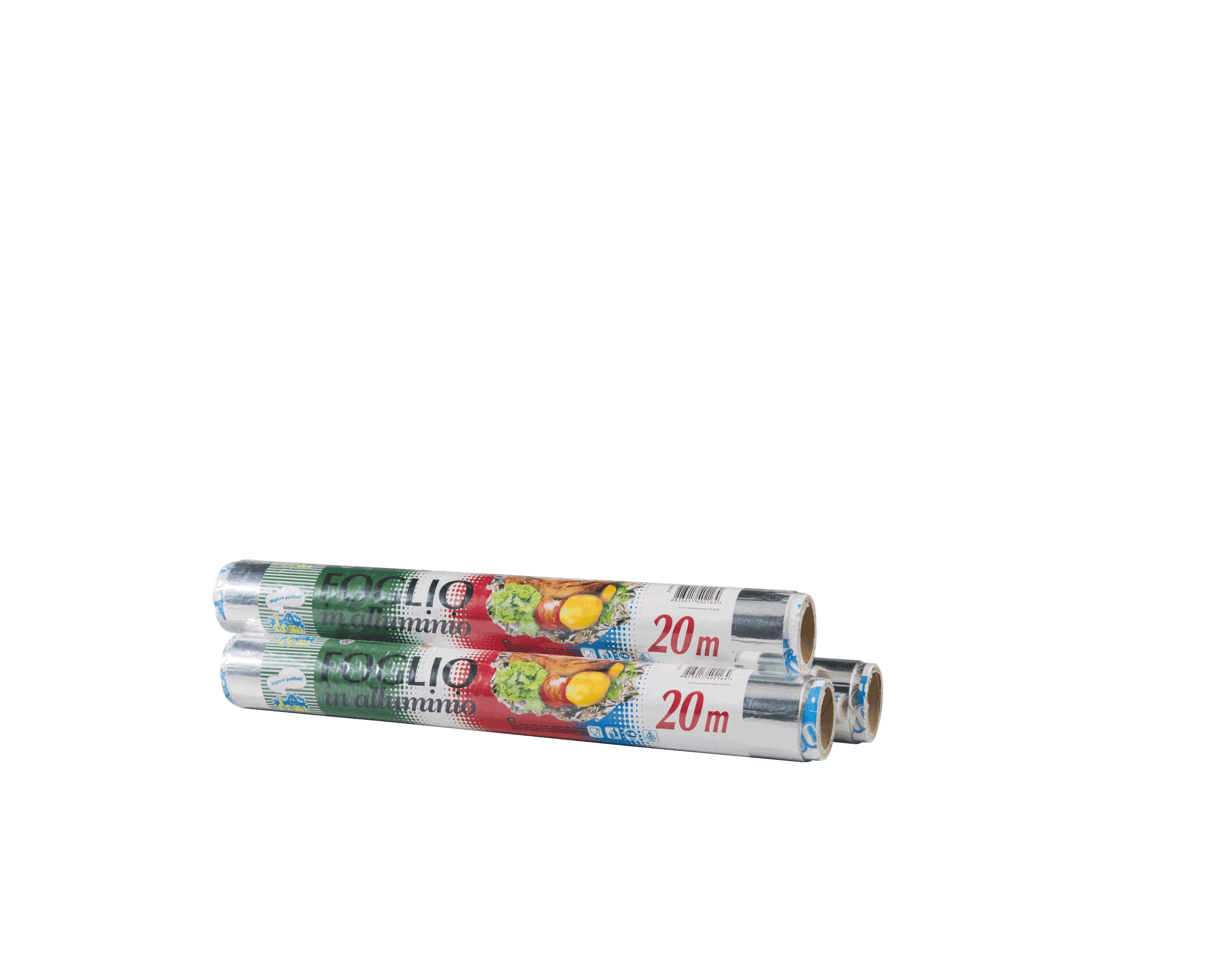 Alufolie Rollen 20m, Küchenfolie für Lebensmittelverpackung