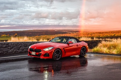 Red BMW Z4 For Rent on Big Island Hawaii
