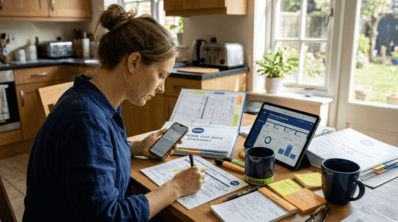 Manager tracking NIVEA Prime Day retail ad results