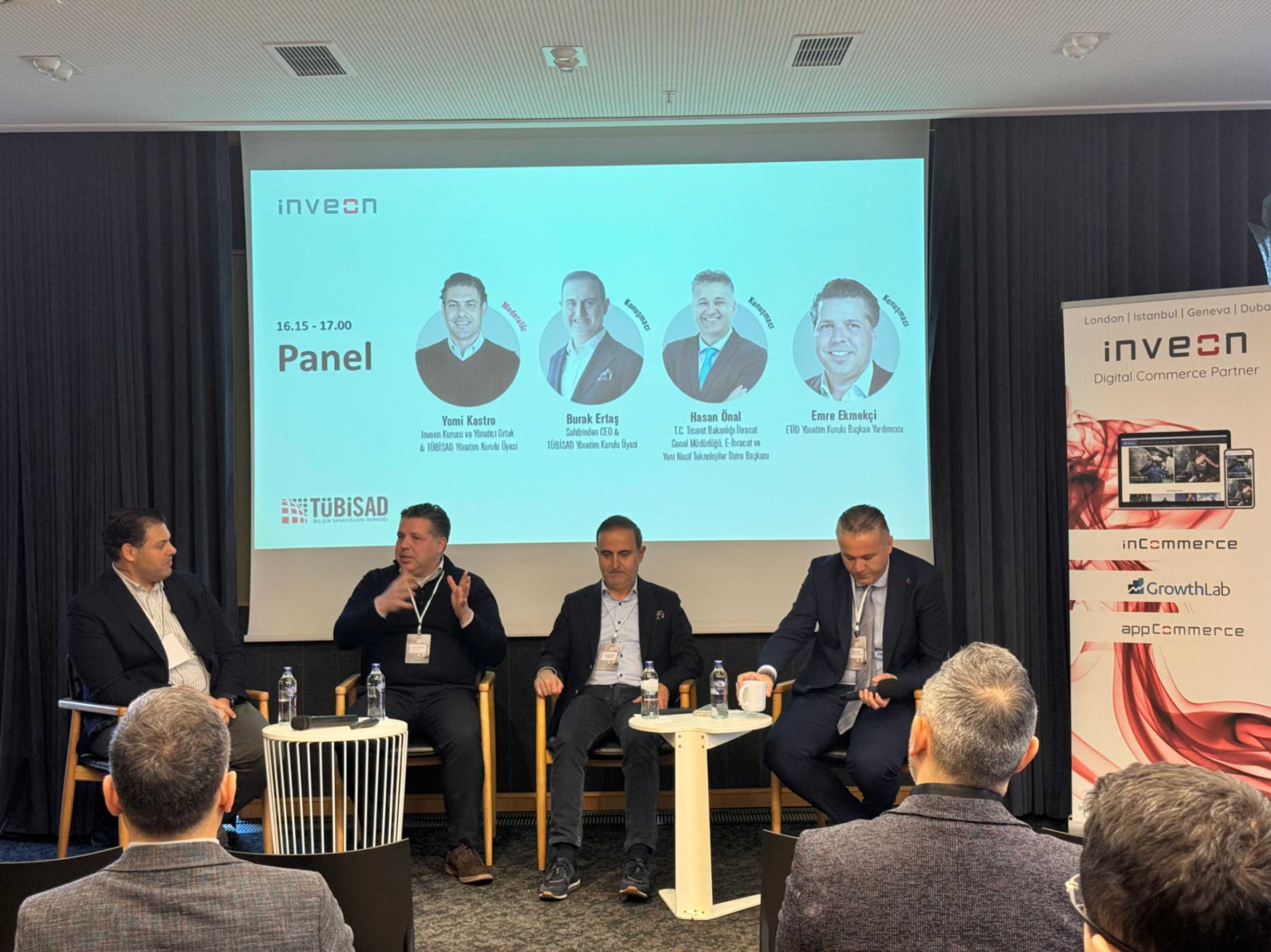 an inveon team member holding the office mascot dog