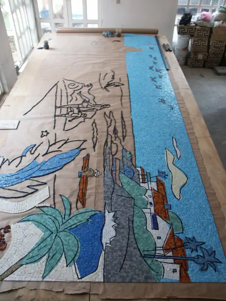 Vibrant San Diego Airport Mosaic Mural.