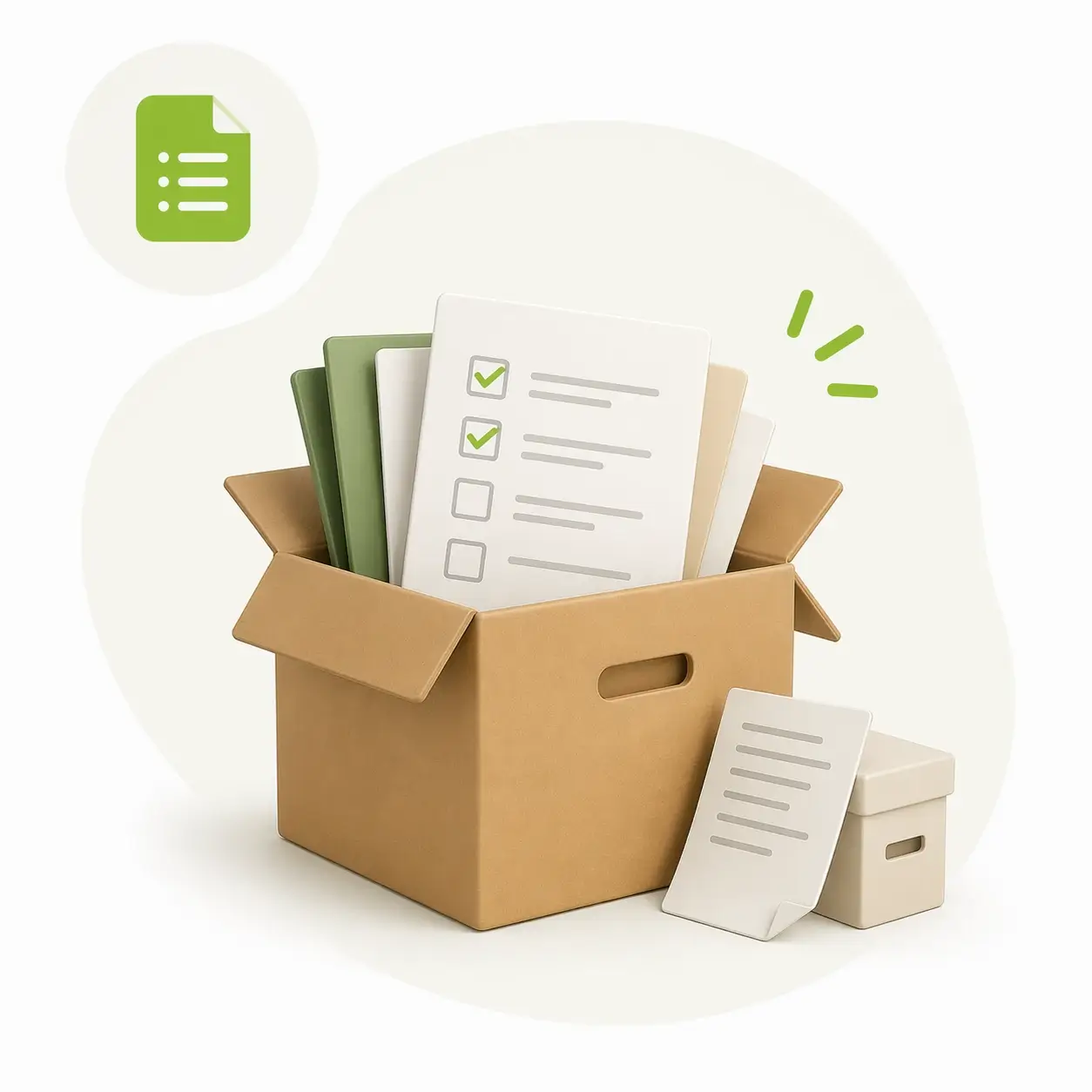 Liste von ausgewählten und nicht ausgewählten Umzugsunternehmen