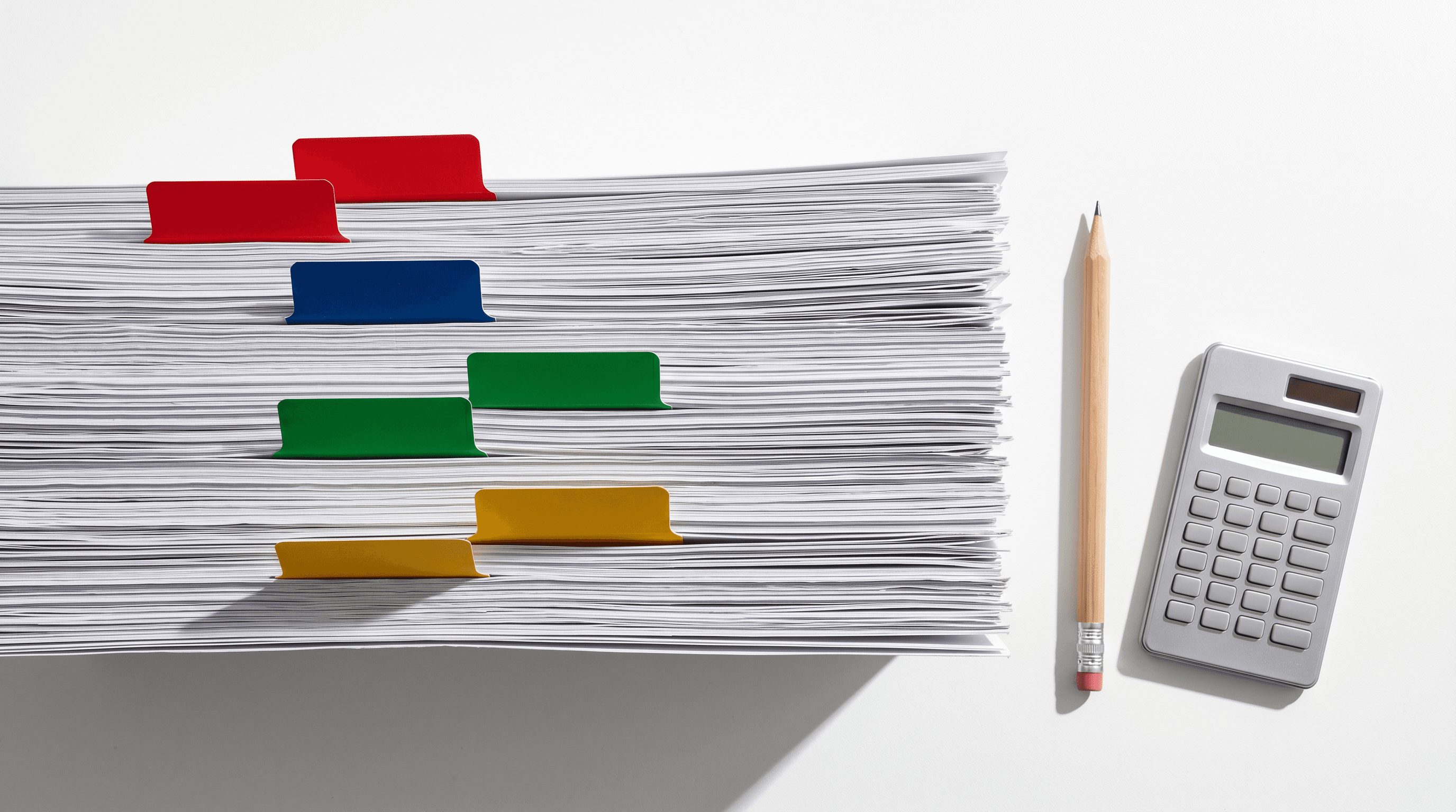 Stack of journal reports
