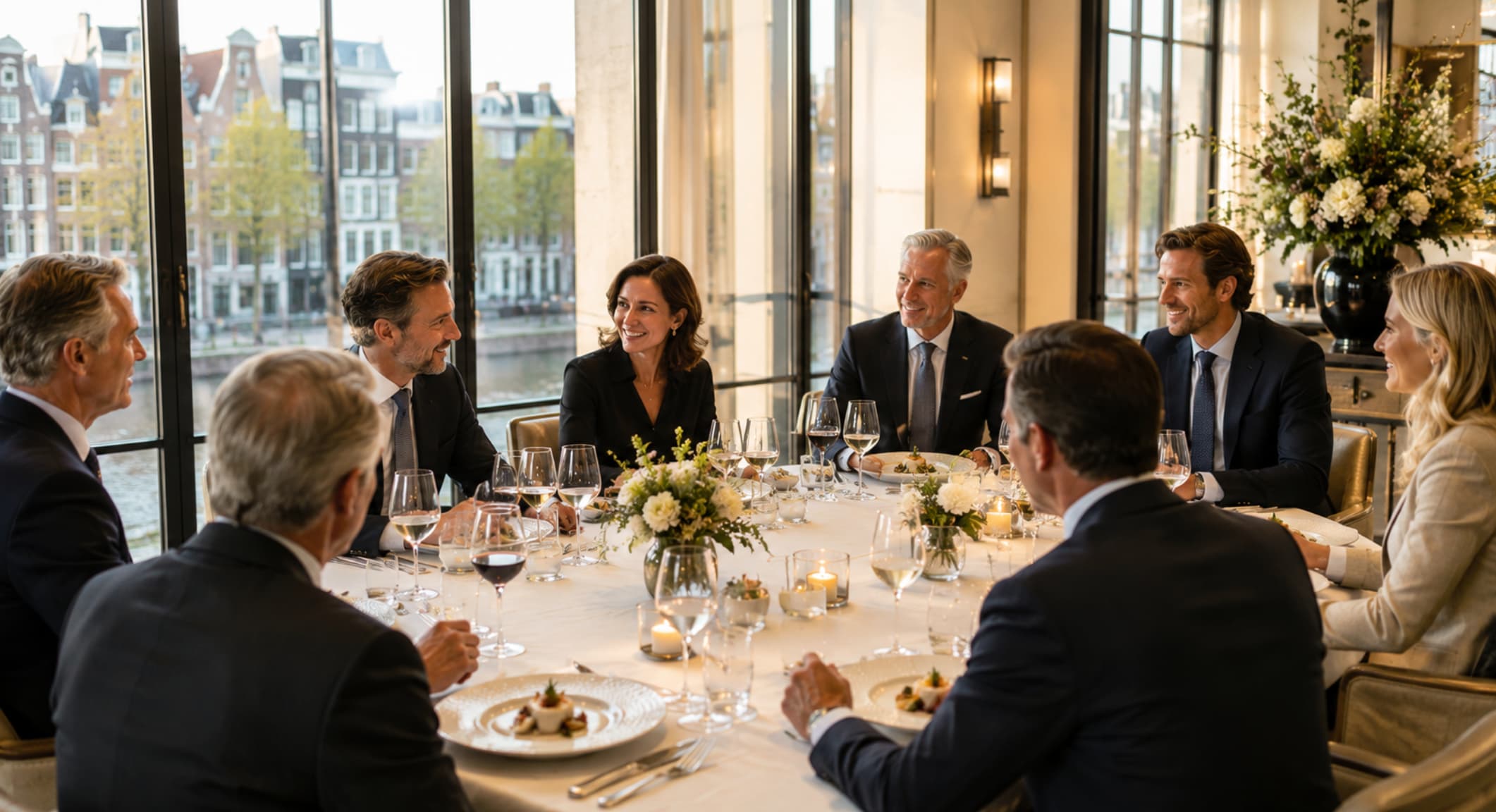Exclusief VIP diner voor aandeelhouders en zakelijke relaties in stijlvolle private dining setting in Amsterdam