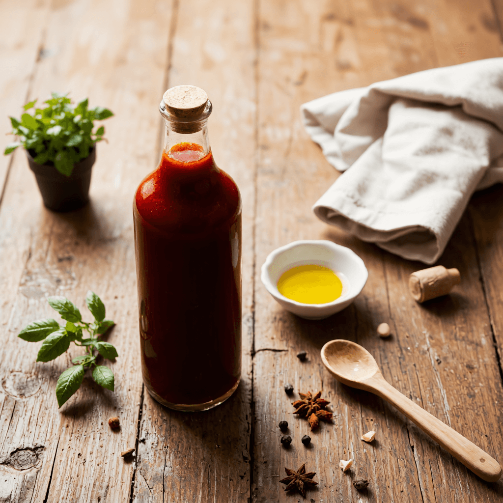 product photography of bottle of sauce