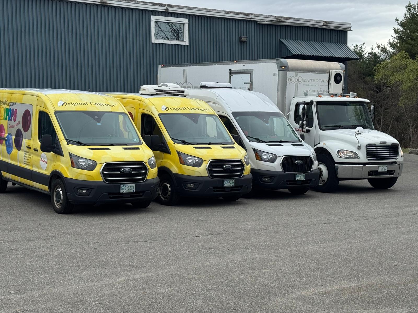 Original Gourmet branded delivery vans