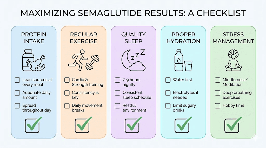 Evidence-based strategies to maximize semaglutide weight loss results