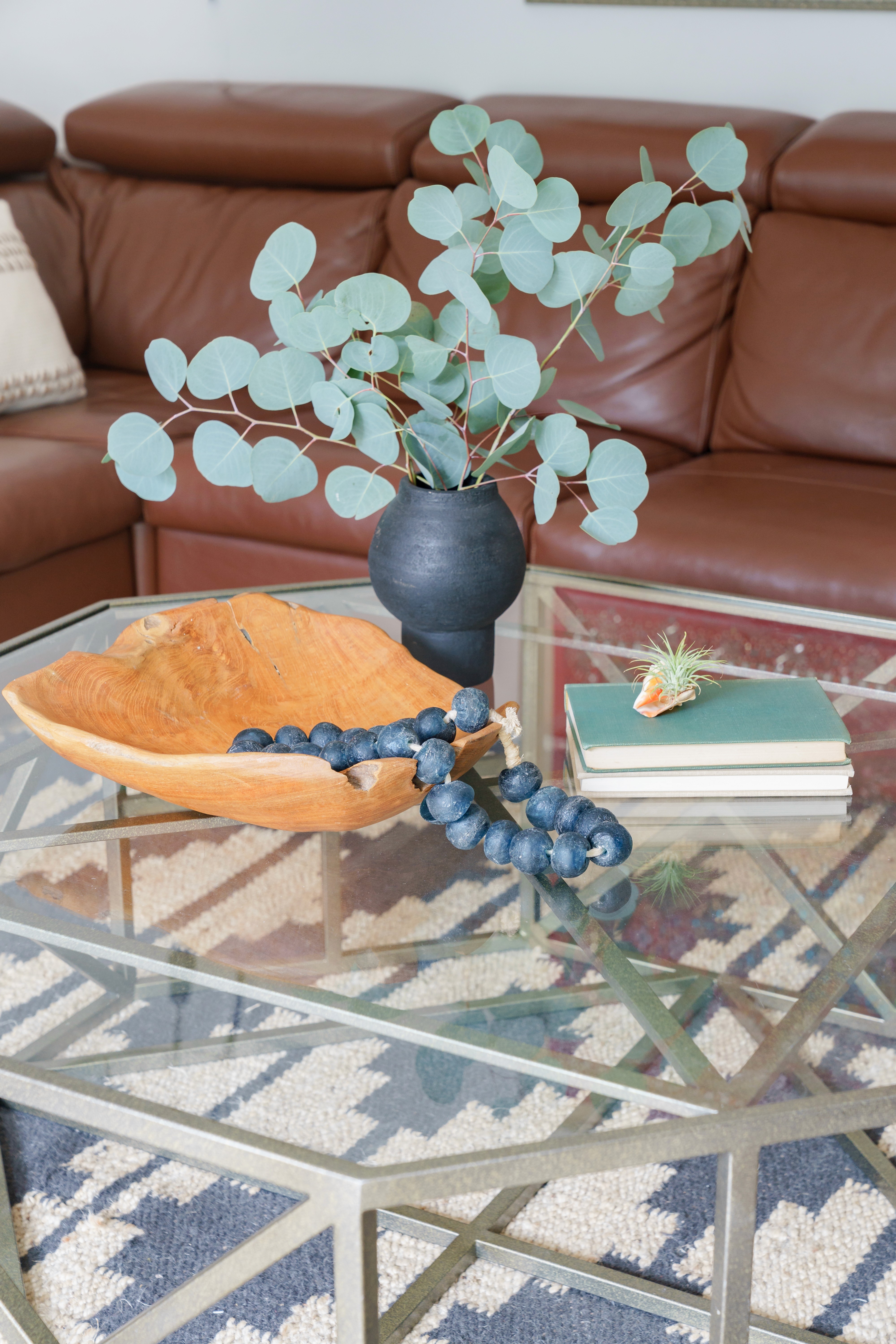 Transitional refresh living room table by Ventura & Los Angeles interior designer Jubilee Interiors