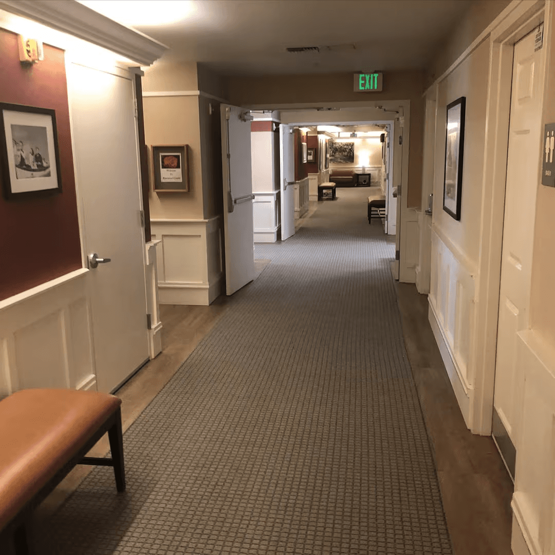 Interior hallway in a memory care community