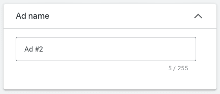 How to name a YouTube ad