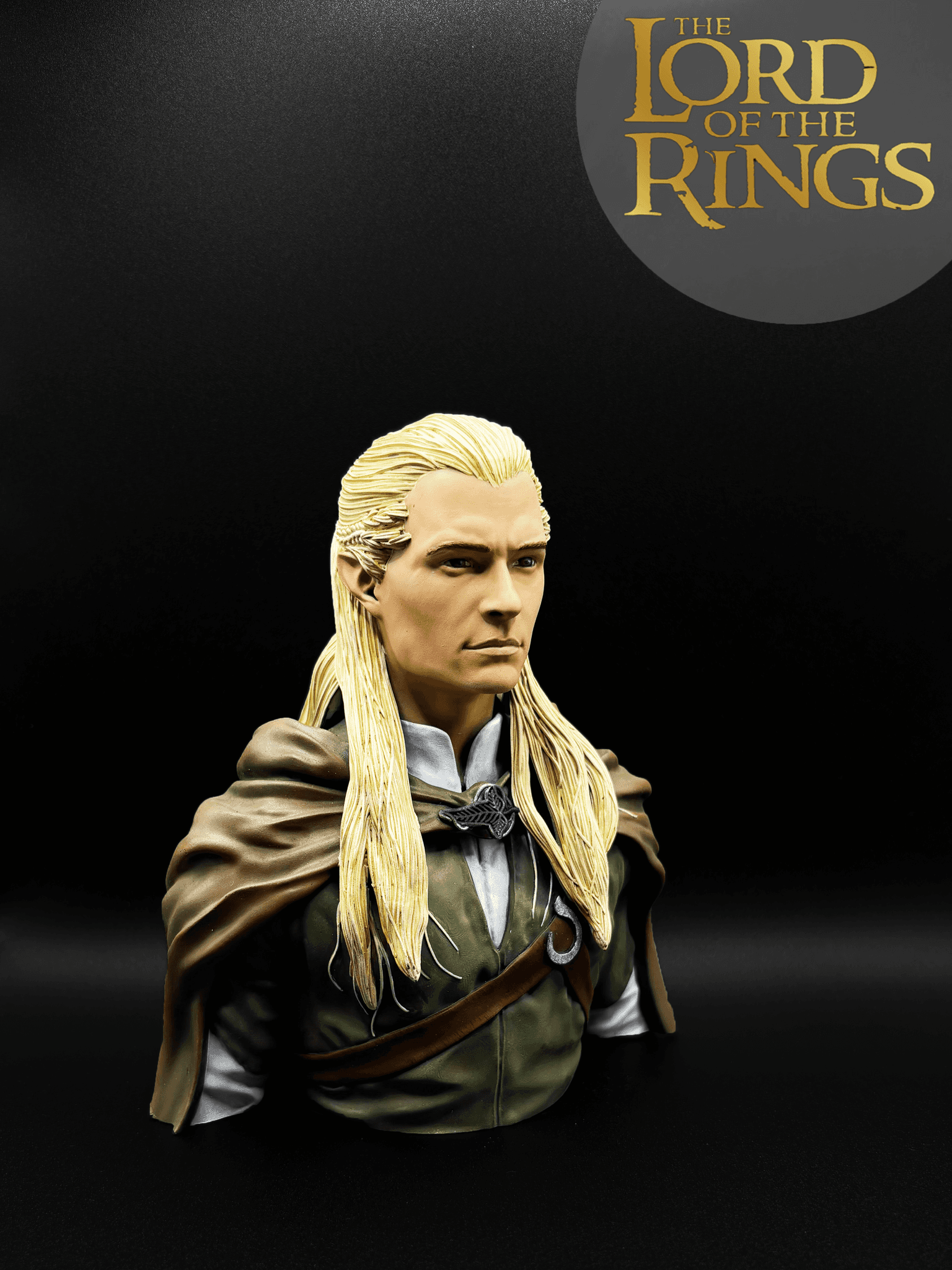 Sběratelská bustová figurka Legolase z trilogie Pán prstenů, ručně malovaná