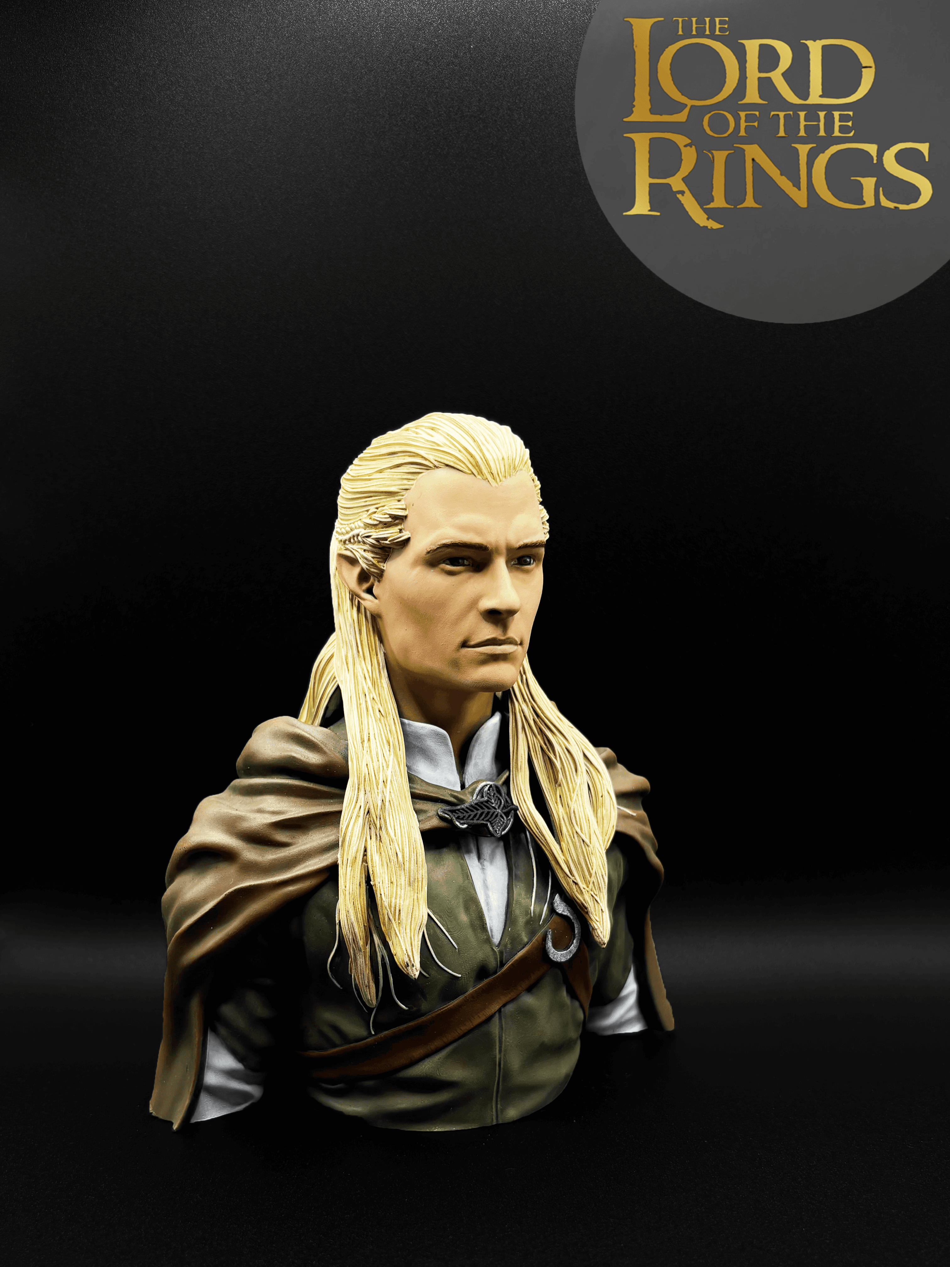 Sběratelská bustová figurka Legolase z trilogie Pán prstenů, ručně malovaná