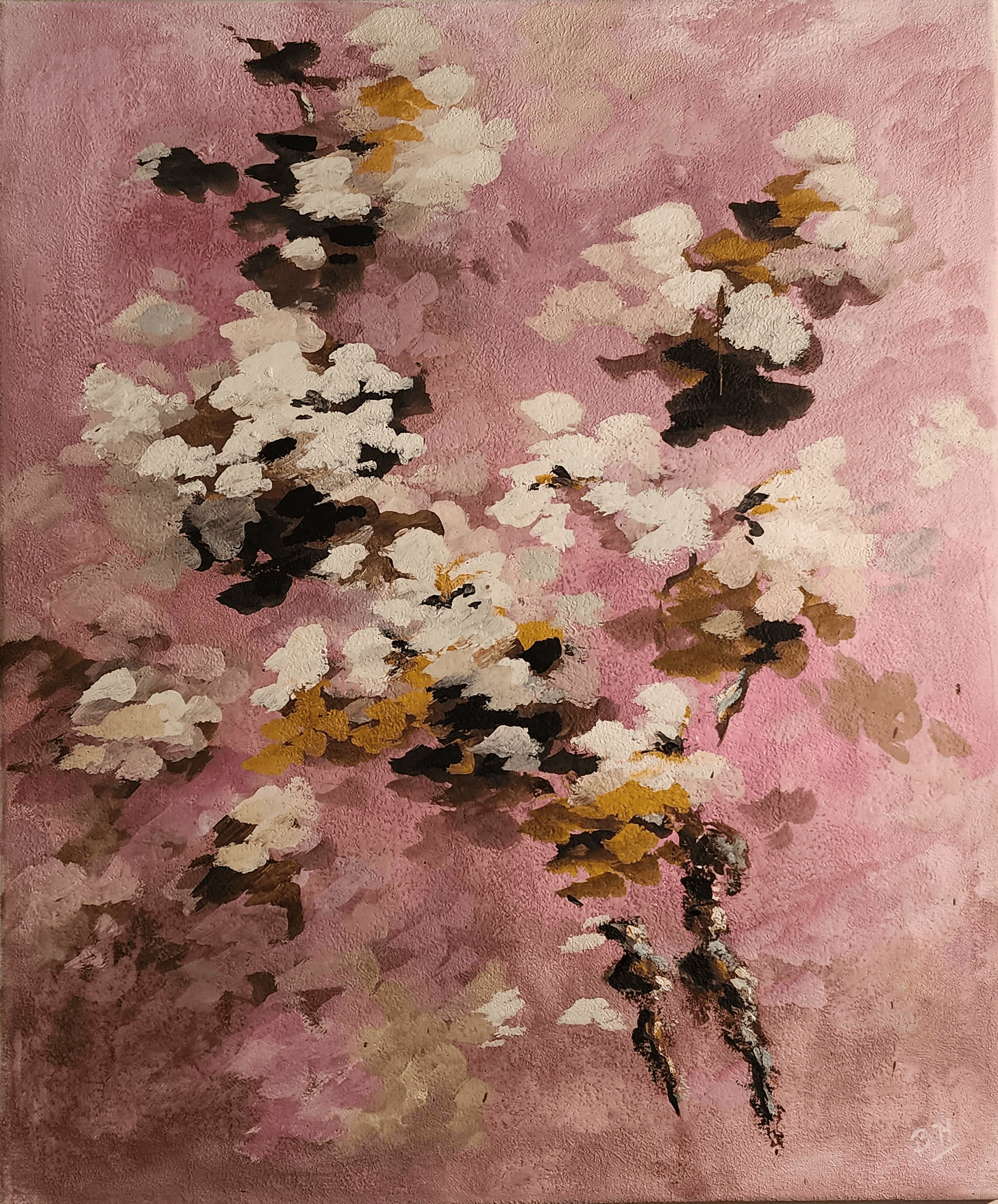 Painting of Belen portraying colored leaves