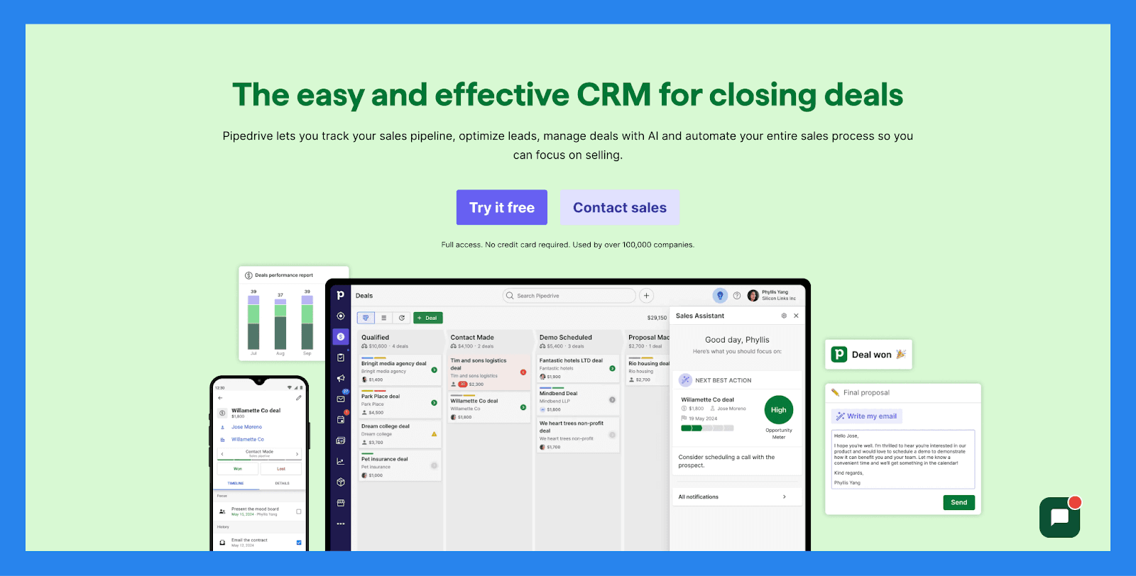 Pipedrive – Best All-In-One CRM With Advanced Automation
