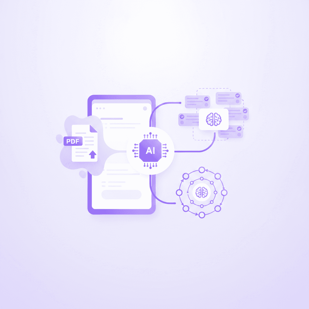 Penseum AI generating study materials instantly from uploaded notes
