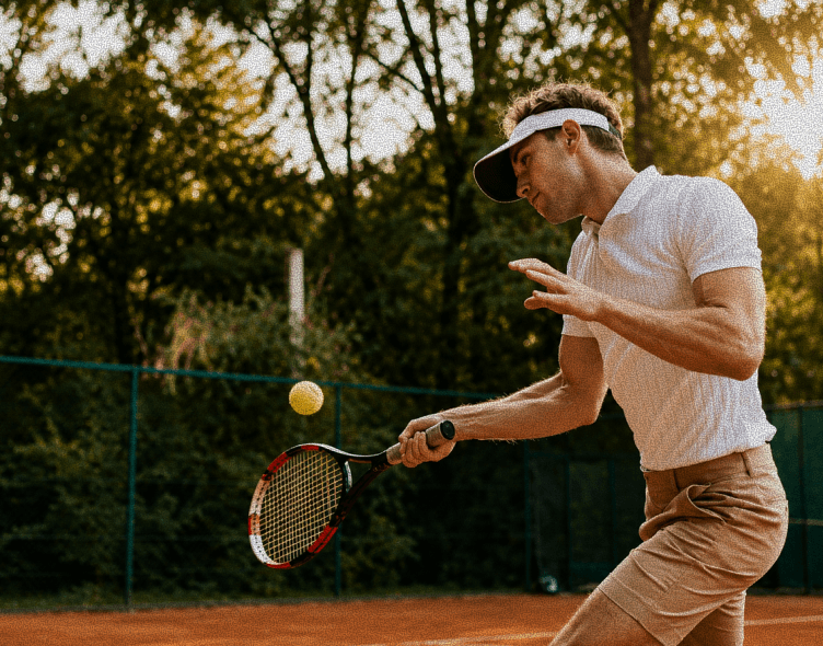 Professional tennis athlete supported by data-driven performance and tournament strategy systems