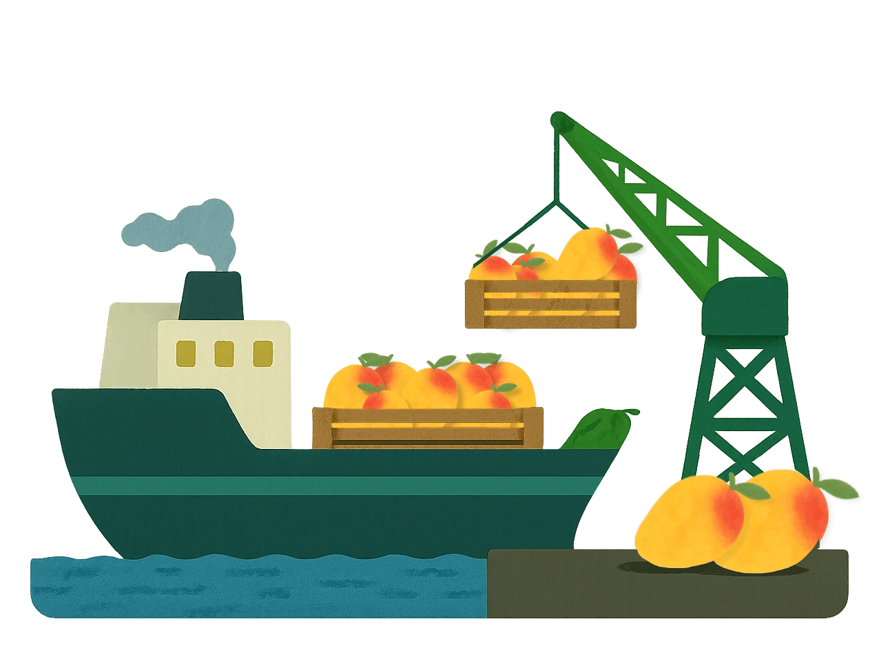 Containertransport nach Europa via Containerschiff