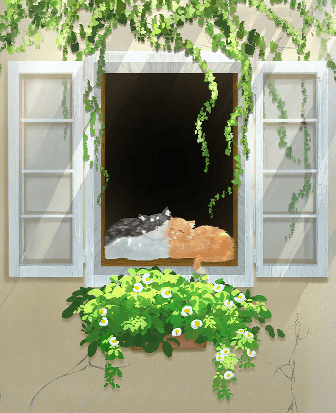 Dynamic picture of a cyclist riding downhill