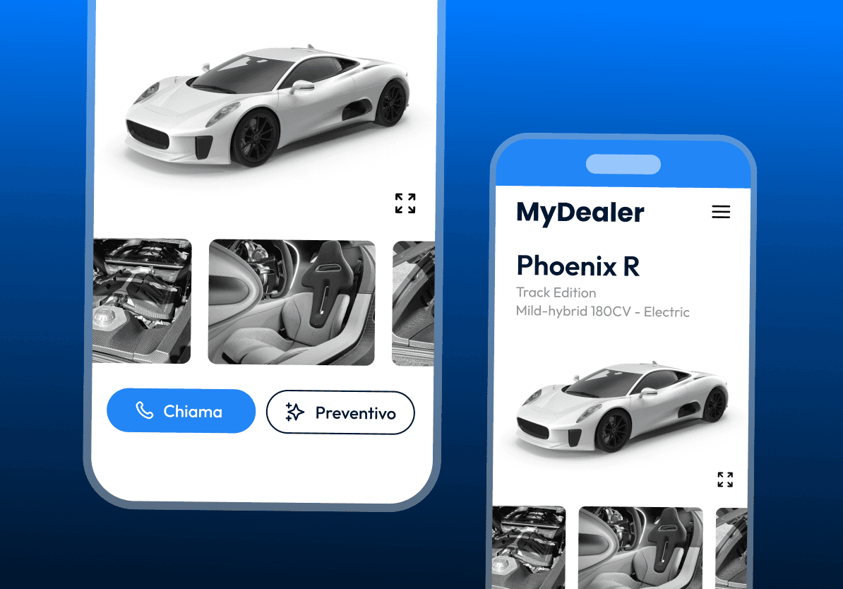 Mockup su mobile dei siti Carmove