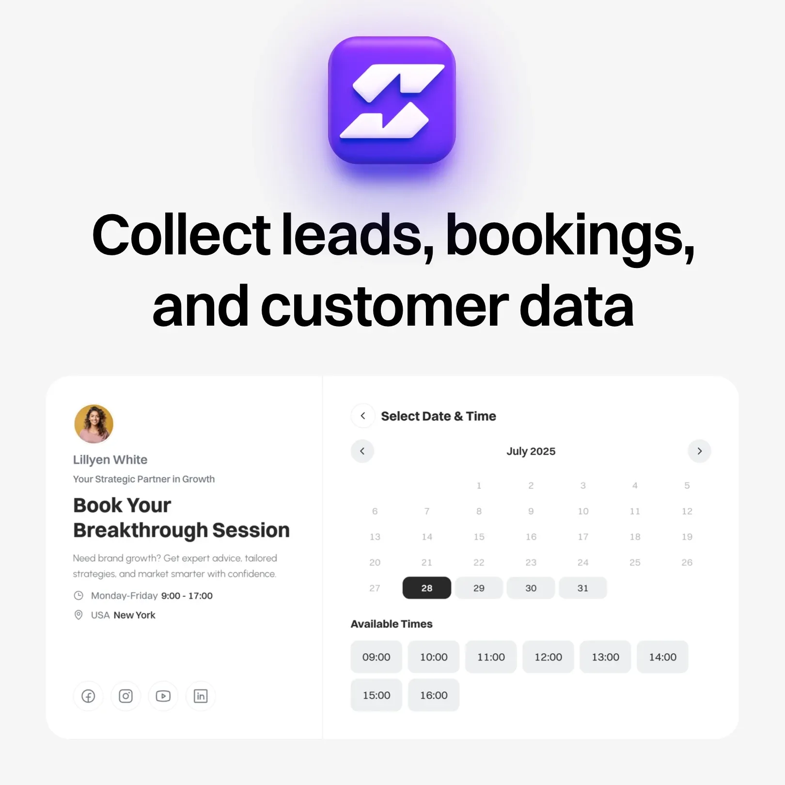 Supaframe.io - Collect leads, bookings, and customer data