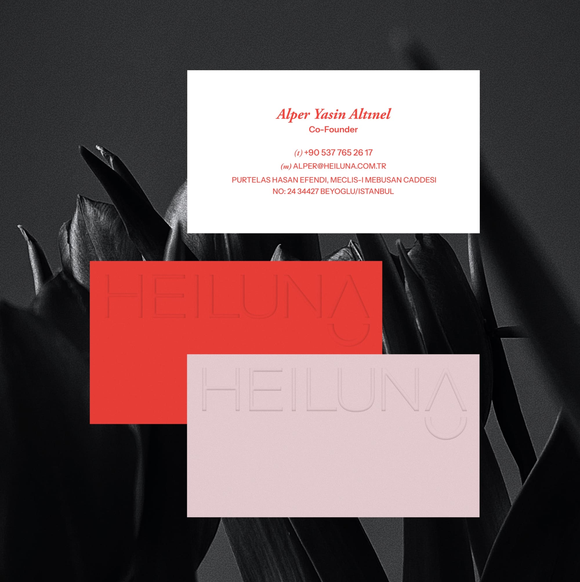 Heiluna Skincare Business Card Design by The Ocean Design