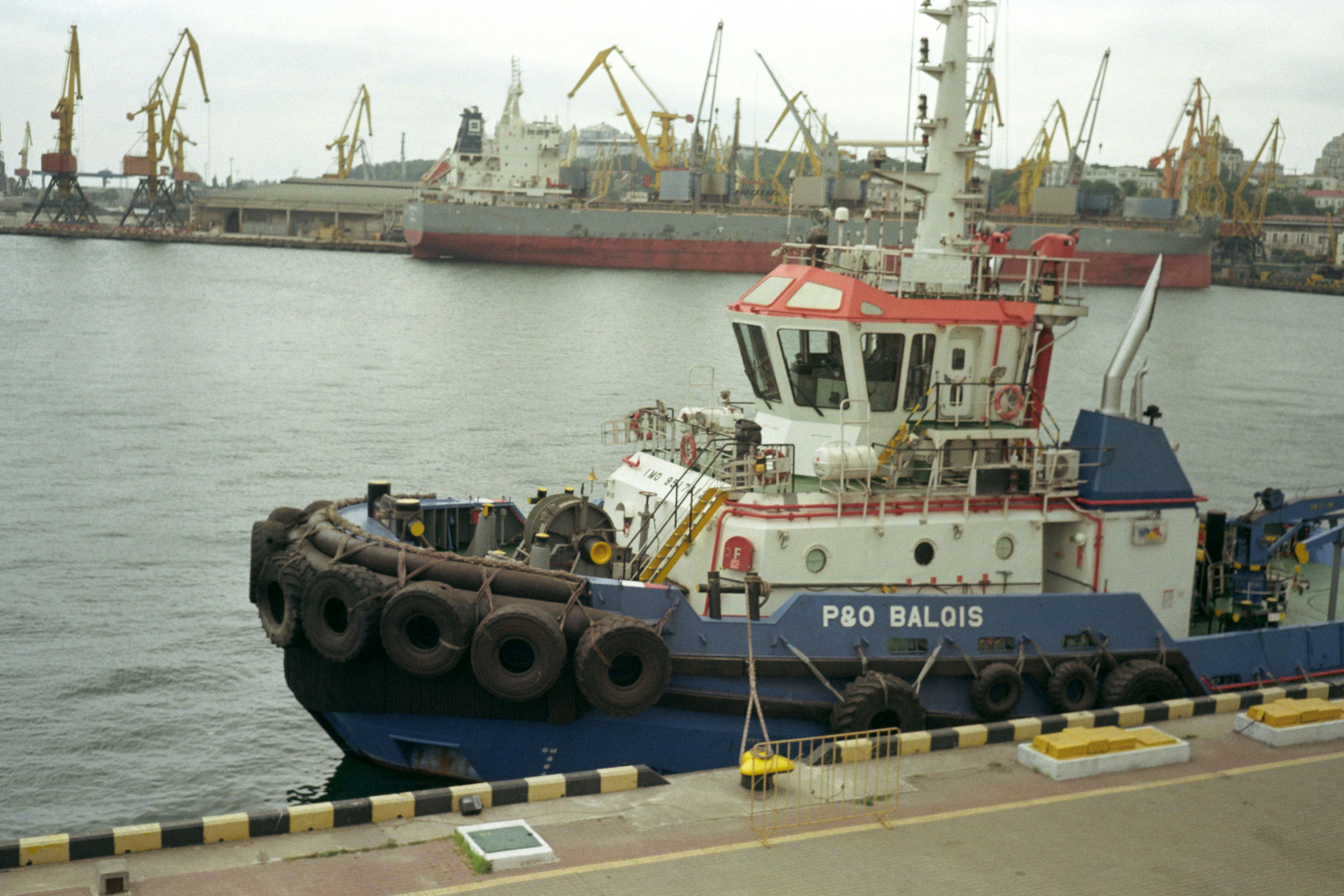a tugboat in the water