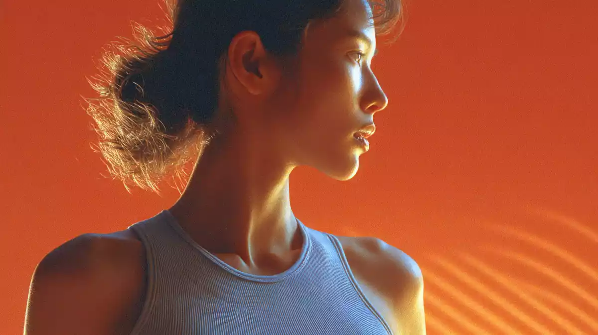 woman looking towards right